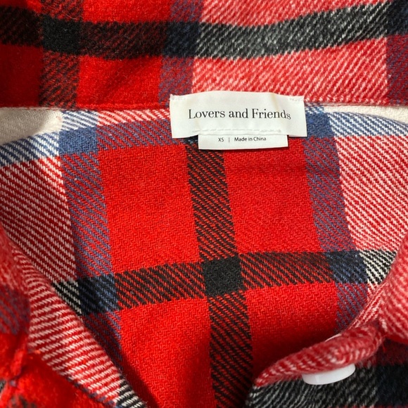 Lovers and Friends Kaianna Shacket in Red Multi Size XSmall Oversized Casual - Picture 3 of 12